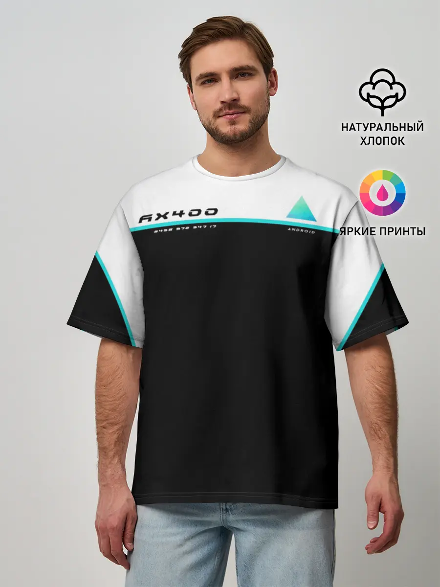 Мужская футболка оверсайз / DETROIT AX400 | ДЕТРОИТ