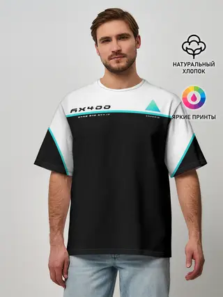 Мужская футболка оверсайз / DETROIT AX400 | ДЕТРОИТ