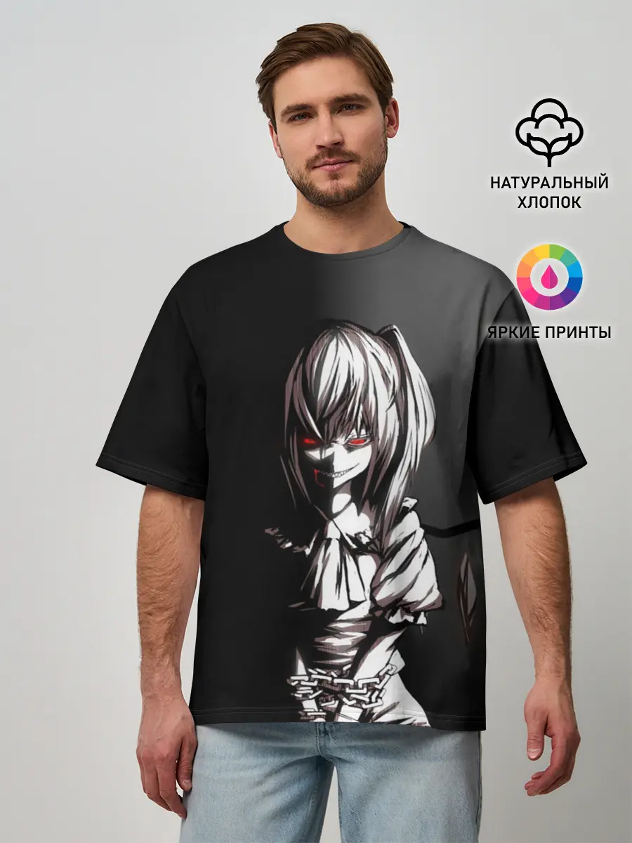 Мужская футболка оверсайз / Touhou - Flandre Scarlet