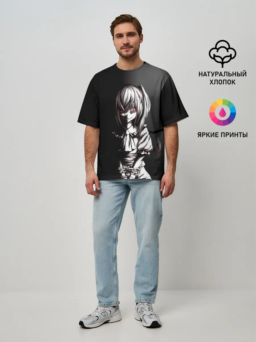 Мужская футболка оверсайз / Touhou - Flandre Scarlet