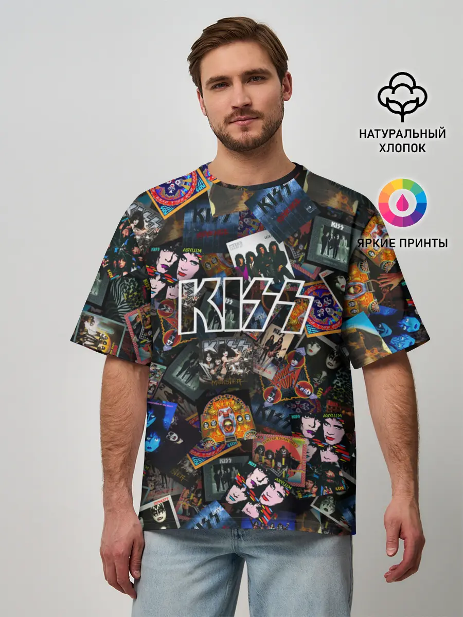 Мужская футболка оверсайз / Дискография KISS