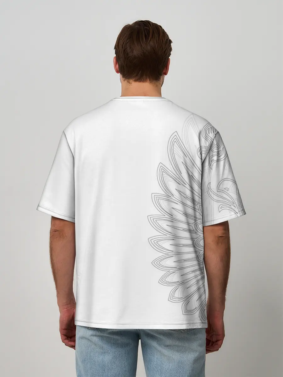 Мужская футболка оверсайз / Russia | MSKSide Colorless