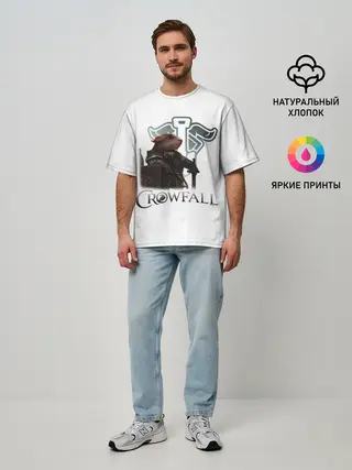 Мужская футболка оверсайз / Crowfall | Duelist