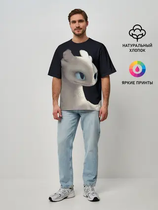 Мужская футболка оверсайз / Как приручить дракона