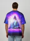 Мужская футболка оверсайз / КОСМИЧЕСКИЙ ТРЕУГОЛЬНИК