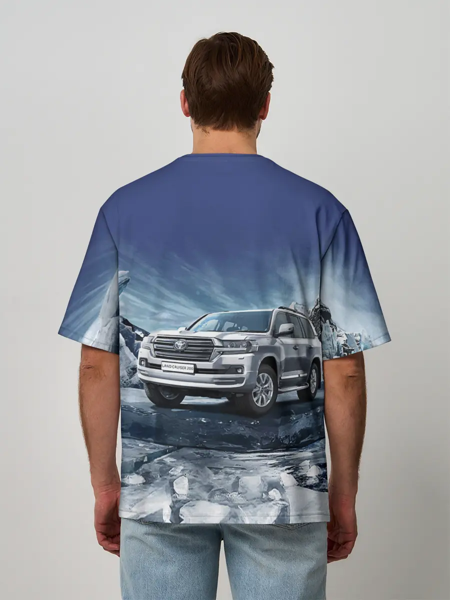 Мужская футболка оверсайз / Land Cruiser 200