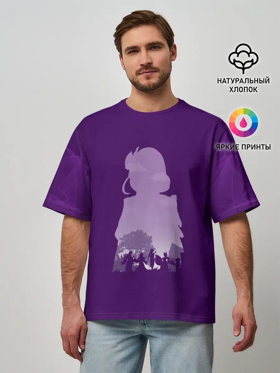 Мужская футболка оверсайз / БААЛ | ЭИ | ГЕНШИН