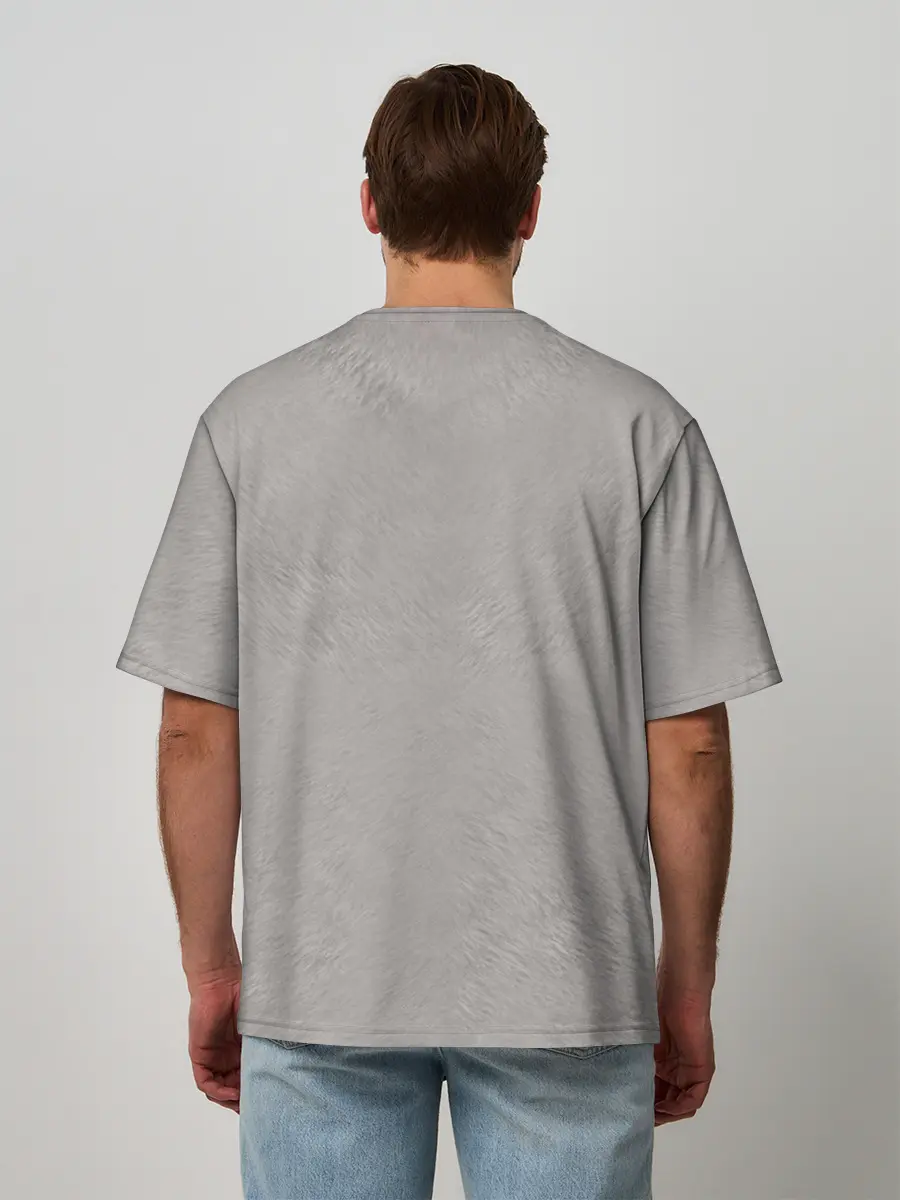 Мужская футболка оверсайз / Енот