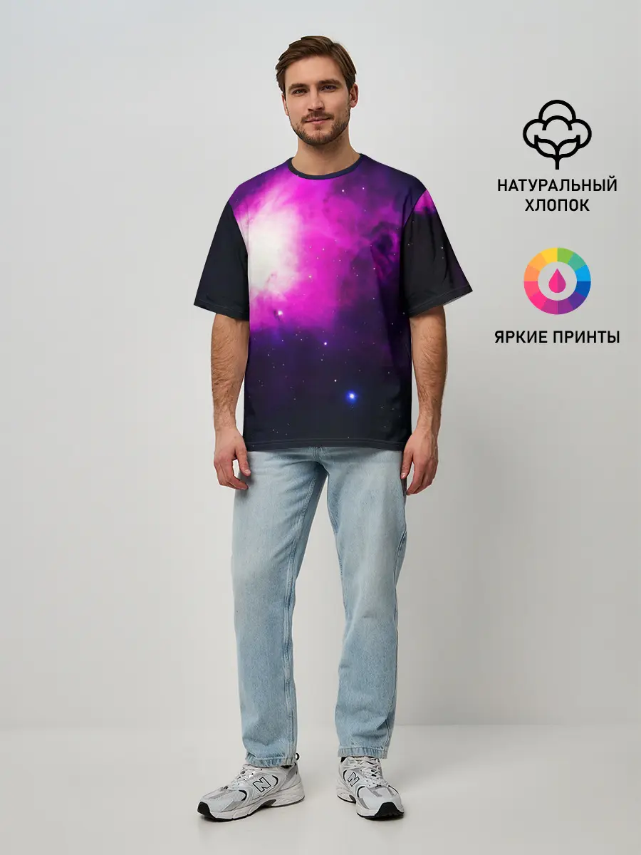 Мужская футболка оверсайз / Space