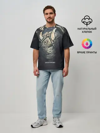 Мужская футболка оверсайз / DBD - monster from forest