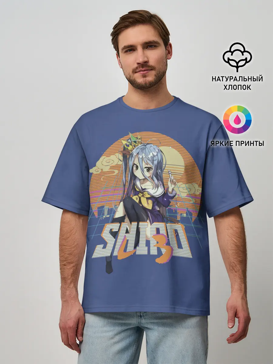Мужская футболка оверсайз / Shiro princess
