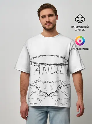Мужская футболка оверсайз / Angel of dead