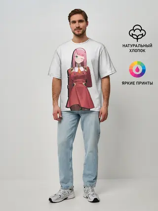 Мужская футболка оверсайз / Ноль два