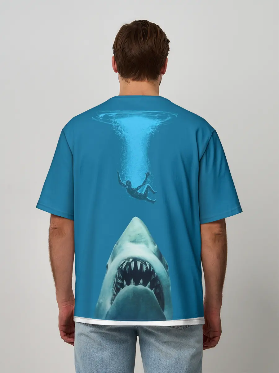 Мужская футболка оверсайз / Челюсти