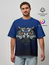 Мужская футболка оверсайз / Сова