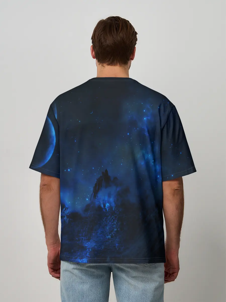 Мужская футболка оверсайз / Космос