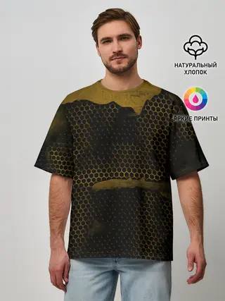 Мужская футболка оверсайз / Pittsburgh Penguins на спине