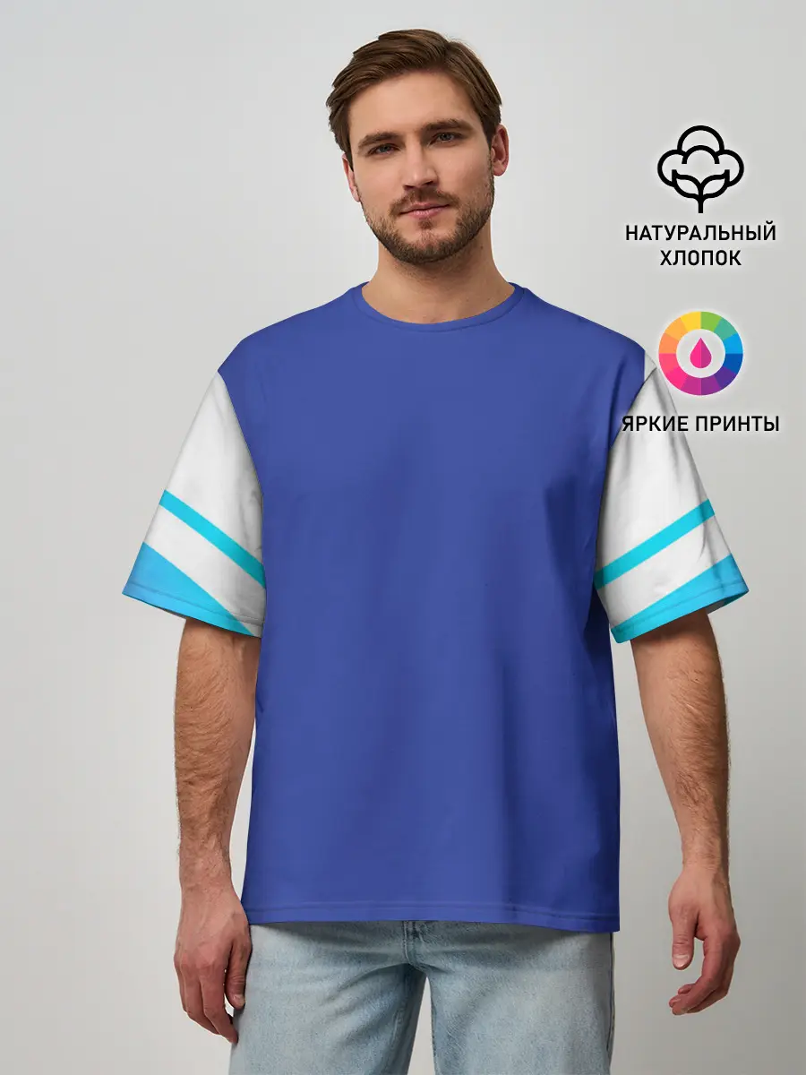 Мужская футболка оверсайз / NEON GRADIENT FITNESS UNIFORM