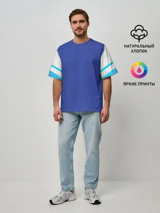 Мужская футболка оверсайз / NEON GRADIENT FITNESS UNIFORM