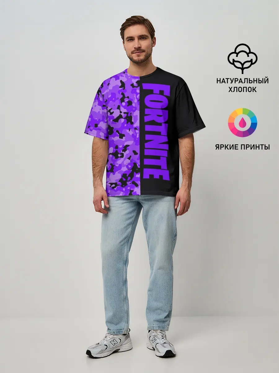 Мужская футболка оверсайз / Fortnite
