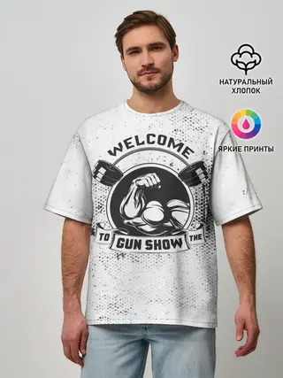 Мужская футболка оверсайз / Gun show