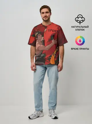 Мужская футболка оверсайз / Hades Zagreus
