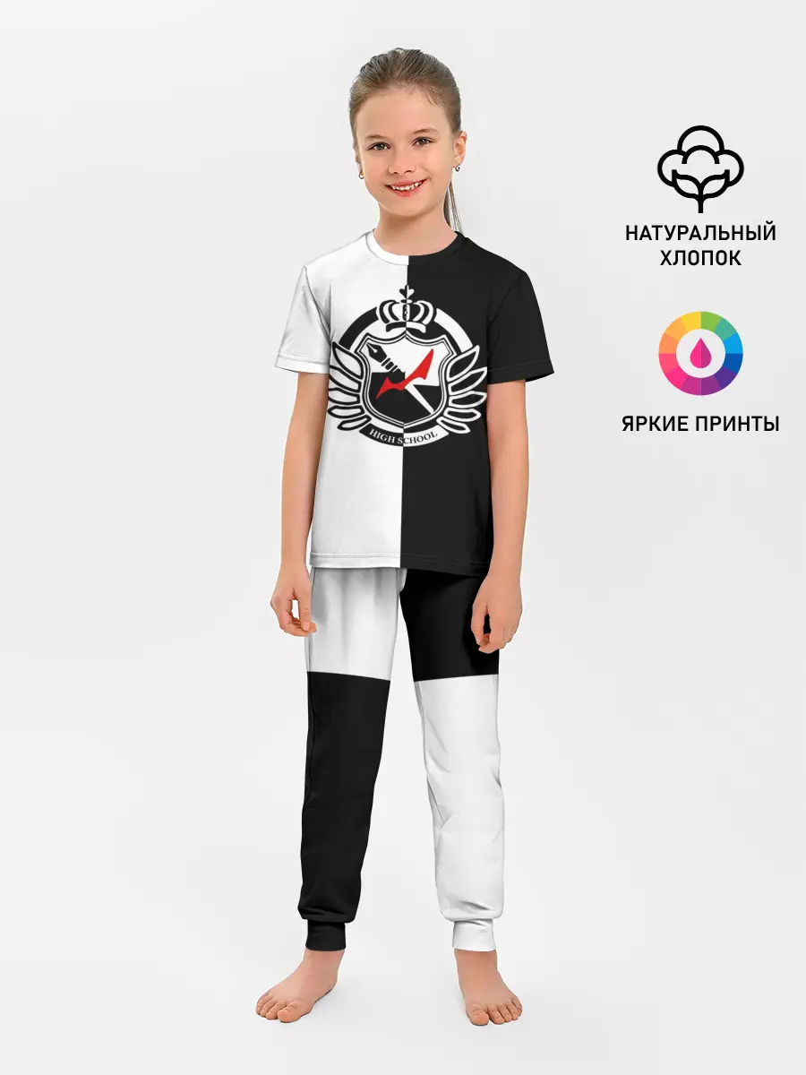 Детская пижама с брюками / MONOKUMA SCHOOL с фоном