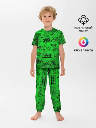 Детская пижама с брюками / Billie Eilish Graffiti Grunge