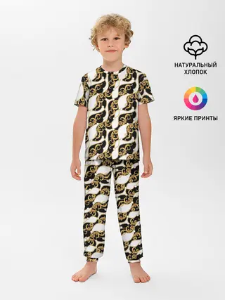 Детская пижама с брюками / Волновая вьюга