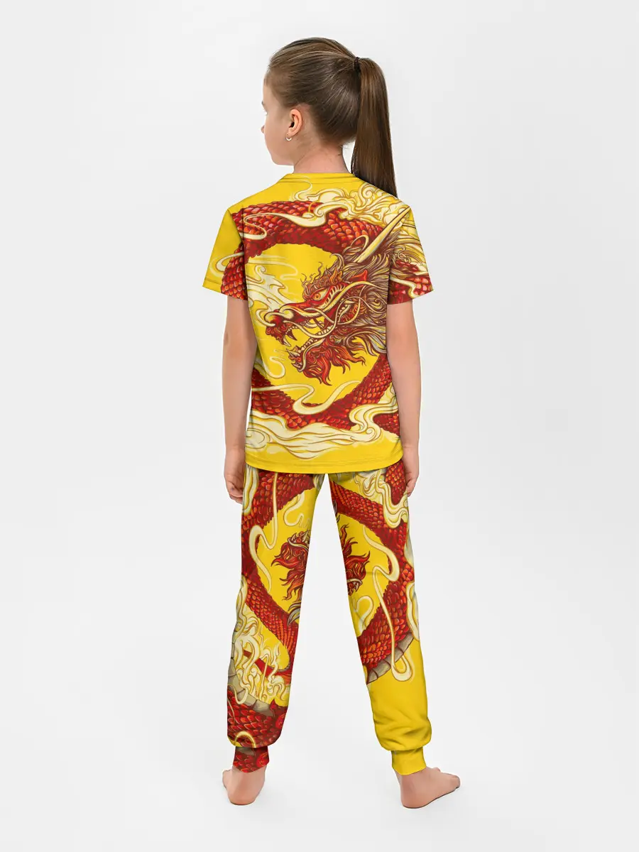 Детская пижама с брюками / Китайский Дракон, China Dragon