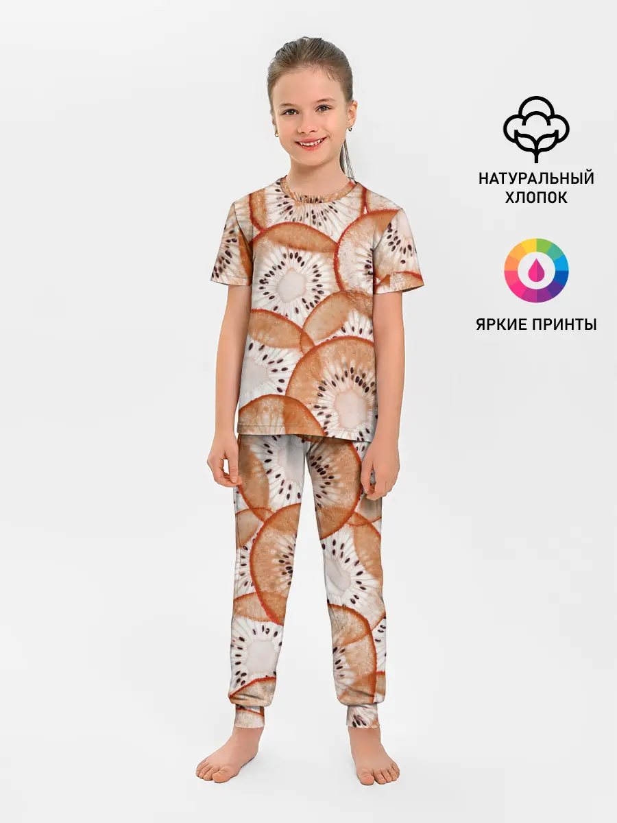 Детская пижама с брюками / Красный Киви