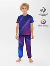 Детская пижама с брюками / фиолетово 3d волны 2020
