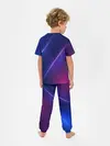 Детская пижама с брюками / фиолетово 3d волны 2020