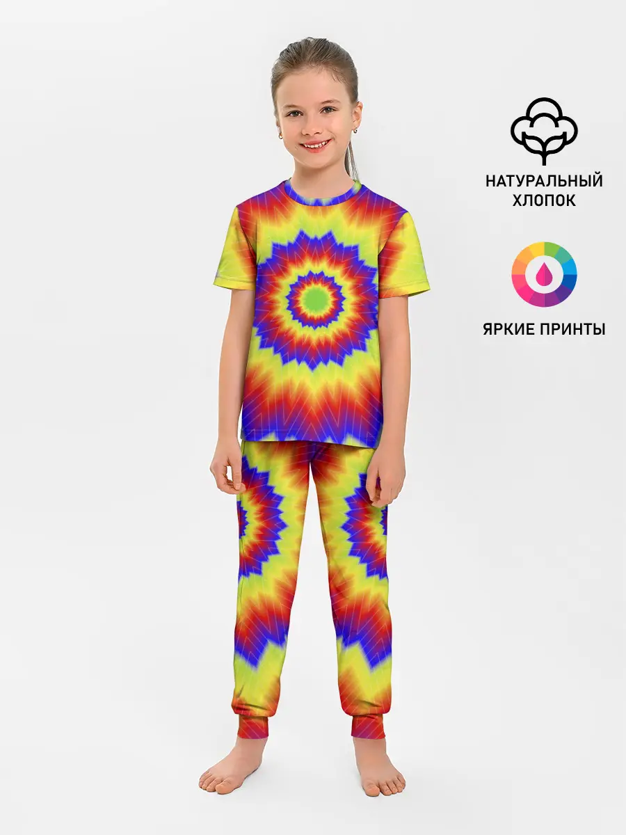 Детская пижама с брюками / Tie-Dye
