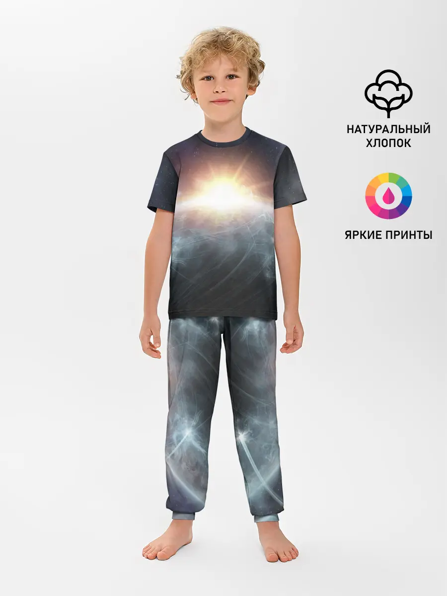 Детская пижама с брюками / Космос