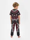 Детская пижама с брюками / Красно-черный мозаичный узор