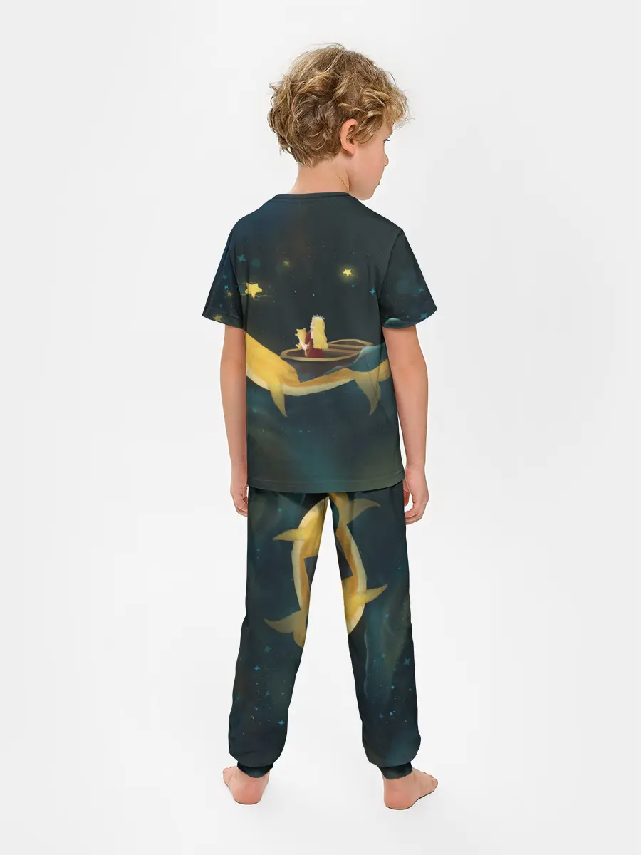 Детская пижама с брюками / Девушка и кит в облаках