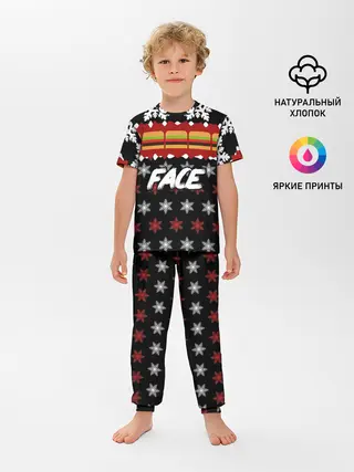 Детская пижама с брюками / Праздничный Face