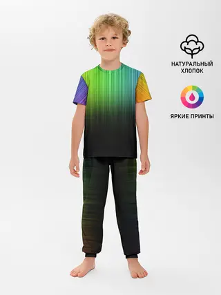 Детская пижама с брюками / Неоновый Свет