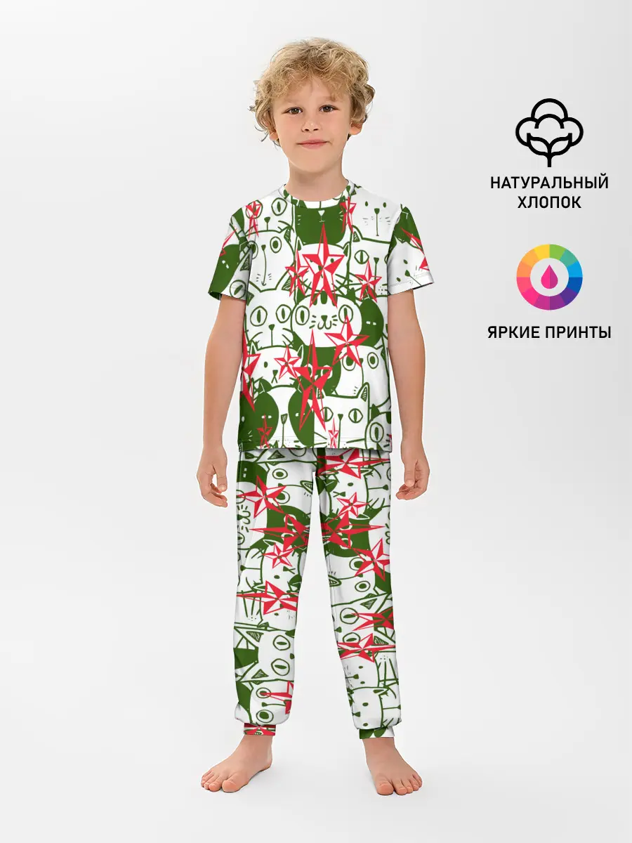 Детская пижама с брюками / КИСЫ