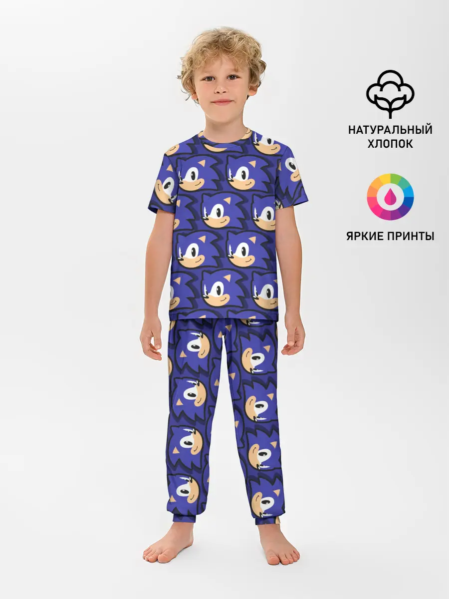 Детская пижама с брюками / Sonic pattern