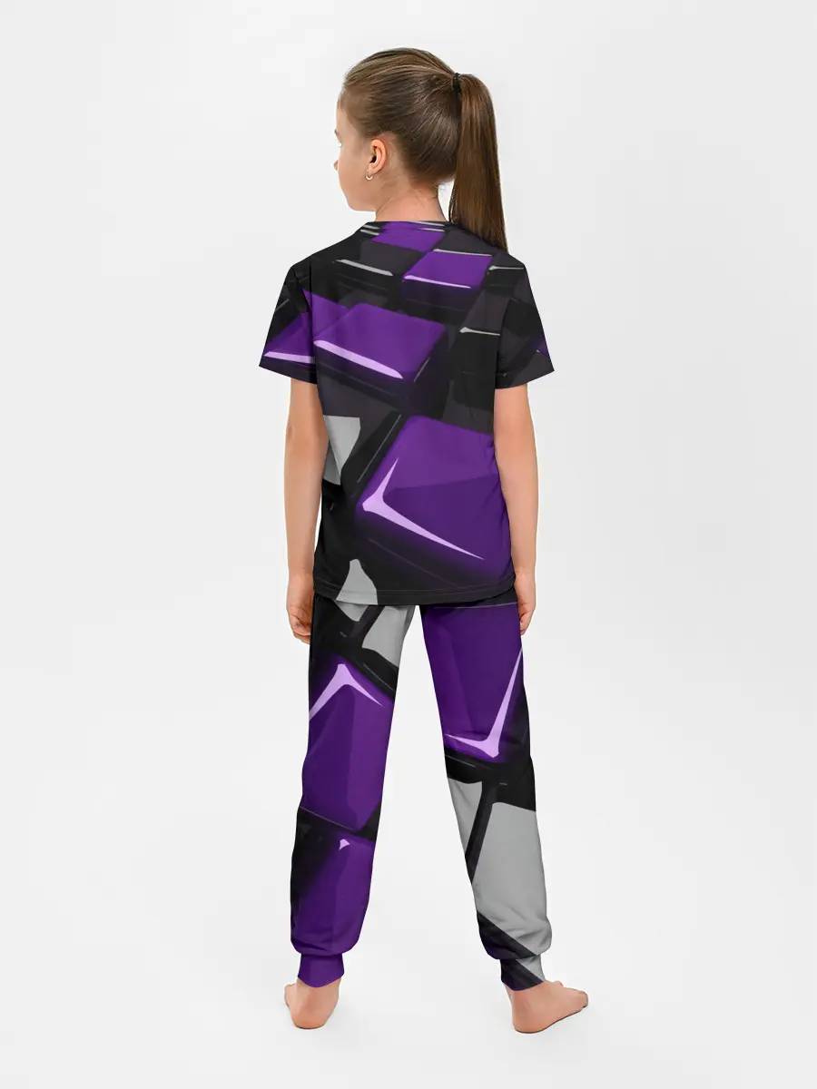 Детская пижама с брюками / НЕОНОВАЯ ГЕОМЕТРИЯ