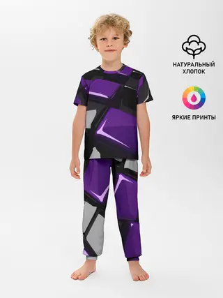Детская пижама с брюками / НЕОНОВАЯ ГЕОМЕТРИЯ