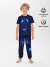 Детская пижама с брюками / СИНИЕ СОТЫ В НЕОНЕ