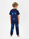 Детская пижама с брюками / СИНИЕ СОТЫ В НЕОНЕ
