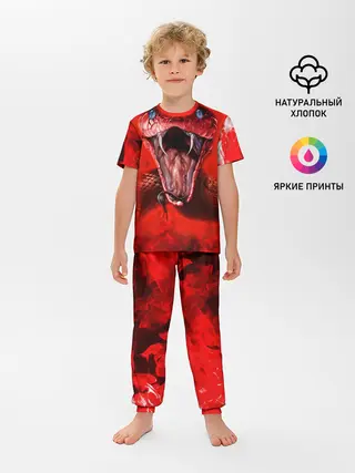 Детская пижама с брюками / Red Snake