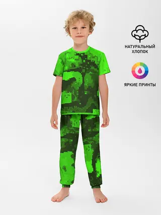 Детская пижама с брюками / Minecraft