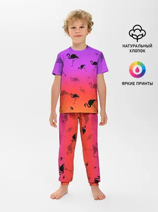 Детская пижама с брюками / Фламинго
