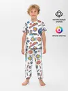 Детская пижама с брюками / Бейблэйд паттерн