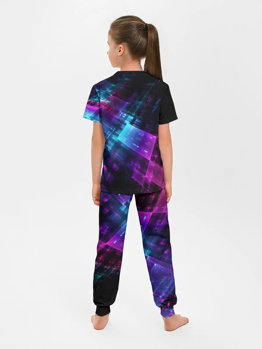 Детская пижама с брюками / НЕОНОВАЯ АБСТРАКЦИЯ